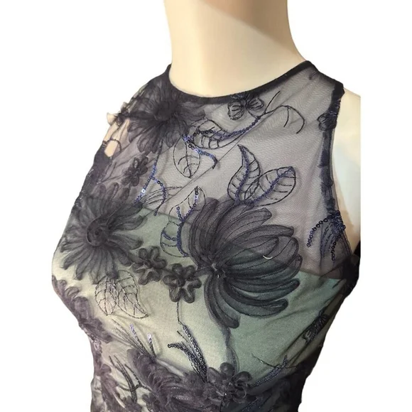 NWOT JS Collections CARTER HALTER COLUMN GOWN SZ 2 - Picture 8 of 8